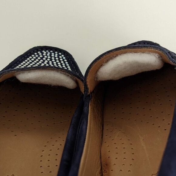 Wirth Navy Blue Suede Rhinestone Loafers Moccasins Flats Women's 8 - Picture 10 of 10